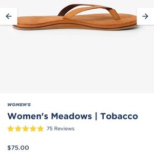 Hari Mari Meadow Leather Flip Flops Tobacco size 9